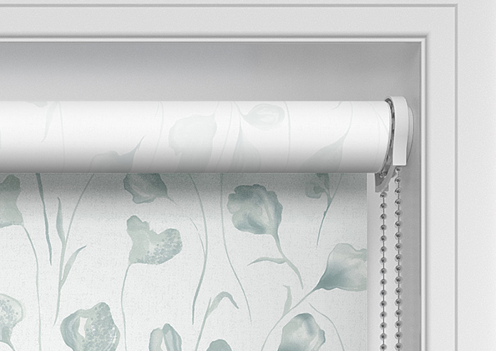 Botanical Watercolour, Blue Seafoam - Twist&Fit Roller Blind - Image 11